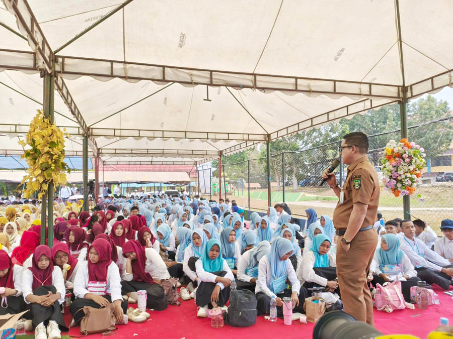 Hari Pertama PKKMB, 1.336 Mahasiswa Baru UPP Dapat Pembekalan dari Disdikpora Rohul
